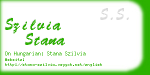 szilvia stana business card
